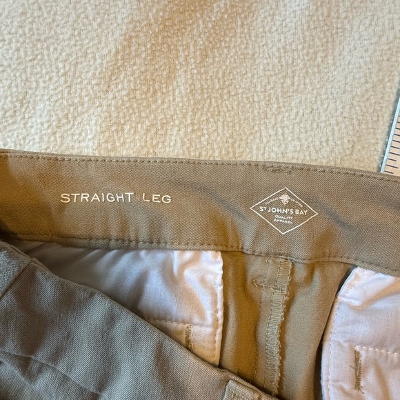 St. John's Bay Tan Straight Leg Pants - Picture 4 of 4